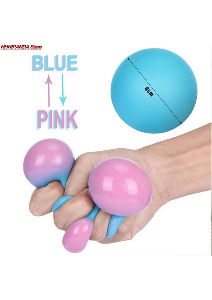 6cm Mavi Stil Giderici Renk Değiştiren Sıkma Topu Dna Çocuklar ve Yetişkinler Için El Oyuncağı Squishy Topu (Yurt Dışından)
