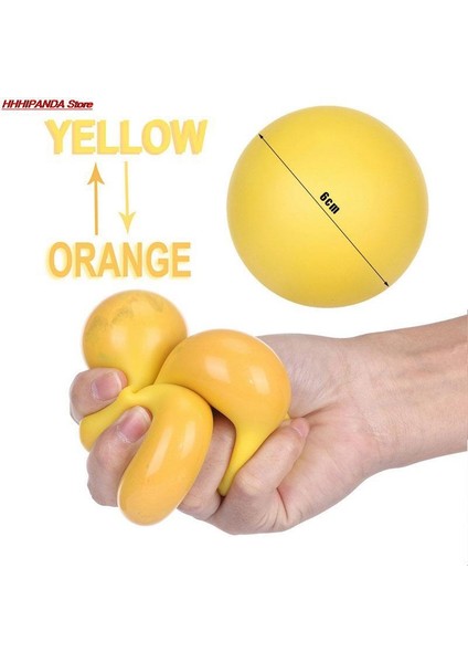 6cm Turuncu Tarzı Giderici Renk Değiştiren Sıkma Topu Dna Çocuklar ve Yetişkinler Için El Oyuncağı Squishy Topu (Yurt Dışından)