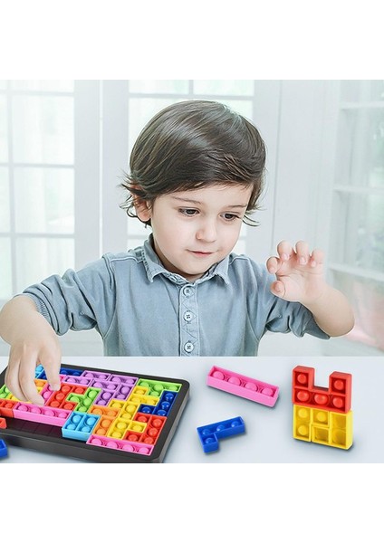 24 Adet Tarzı Pop It Fidget Oyuncakları Tetris Bulmaca Oyuncak Azaltma Oyuncakları Sıkılma - Pop It Itme Kabarcık Otistik Çocuklar Için Hediye (Yurt Dışından) indirimleri