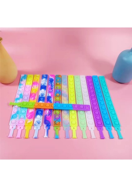 Renk 01 Stili Parlak Patlama Balon Basit Dimple Oyuncak Titreşim Giderici Çocuklar Için Renkli Silikon Bileklik Anksiyete Duyusal Adhd - Başlığı (Yurt Dışından)