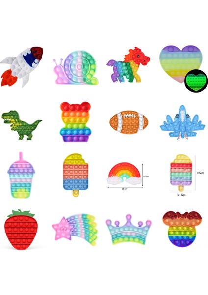 Ts8-Pk Stili Yıldırım Fidget Giderici Sıkma Hayvan Oyuncakları Çocuk Squishy Duyusal Oyun El Basit Nokta Yetişkin Oyuncak (Yurt Dışından)