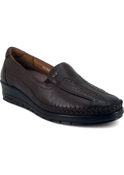 Moriza 25YA Kadın Anatomik Günlük Ayakkabı Kahverengi