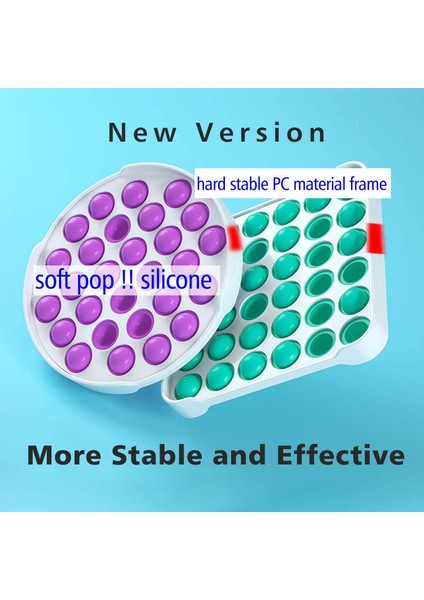 C Stili Basın Pop Kabarcıkları Oyuncak Duyusal Silikon Sert Plastik Pop Etkili Adhd Ihtiyaçları Basıncı Giderici Için (Yurt Dışından)