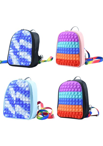 L Tarzı Yeni Parmak Hareketli Pop It Defter Kolye Yetişkin Çözme Montessori Eğitim Oyuncakları Çocuklar - Sırt Çantası (Yurt Dışından)