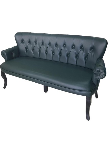 Ahşap Ayaklı Haki Yeşil Deri 3 1 1 Ofis Koltuk Takımı Bekleme Koltuğu Büro Makam Koltuğu fiyatları