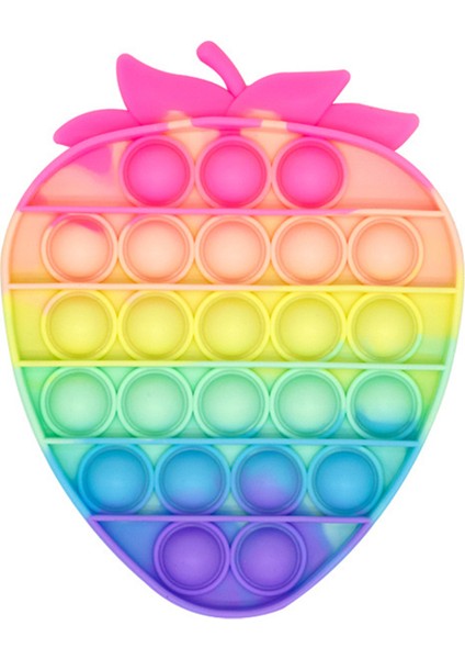 No.82 Tarzı Çocuklar Için Gökkuşağı Fidget Giderici Sıkma Oyuncağı Squishy Duyusal - El Oyuncağı-Çocuk Basit Dimple Fidget Oyuncak (Yurt Dışından)