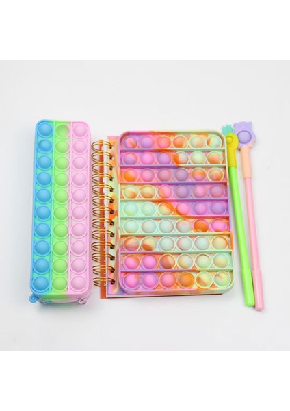 L Tarzı Yeni Parmak Hareketli Pop It Defter Kolye Yetişkin Çözme Montessori Eğitim Oyuncakları Çocuklar - Sırt Çantası (Yurt Dışından)