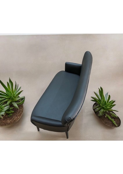 Siyah Renk Deri Metal Ayak Kollu Ofis Koltuk Takımı Büro Bekleme Koltuk Takımı fırsatları