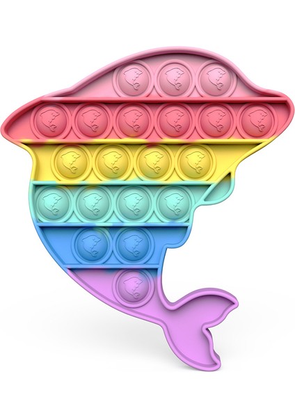 No.22 Tarzı Çocuklar Için Gökkuşağı Fidget Giderici Sıkma Oyuncağı Squishy Duyusal - El Oyuncağı-Çocuk Basit Dimple Fidget Oyuncak (Yurt Dışından)