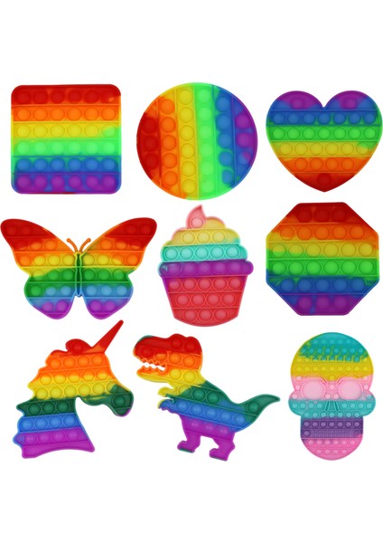 WJ45-4 Stili Dinozor Itme Kabarcık Duyusal Fidget Oyuncakları Gökkuşağı Oyuncakları Yetişkin Çocuk Ihtiyaçları Squishy Oyuncak - (Yurt Dışından)
