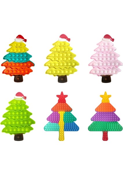 Mor Tarzı 3D Dikiş Yapılabilir Noel Ağacı Sıkma Oyuncağı Silikon Itme Kabarcık Sıkma Oyuncakları - Duyusal Oyuncaklar (Yurt Dışından)