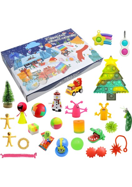Ordu Yeşili Tarzı 24 Fidget Oyuncak Setleri Advent Takvimi Kutusu Yavaş Yükselen Sıkıştırılabilir Sıkıştırılabilir Çocuk Hediye Erkekler Için (Yurt Dışından)