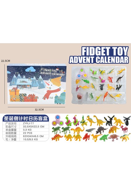 Zykj-T7 Stili 24 Fidget Oyuncak Setleri Advent Takvimi Kutusu Yavaş Yükselen Sıkıştırılabilir Sıkıştırılabilir Çocuk Hediye Erkekler Için (Yurt Dışından)