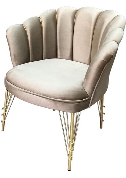 Vizon Kumaşlı Metal Ayaklı Papatya Ofis Dekoratif Koltuk Berjer Tekli Bekleme Koltuğu modelleri