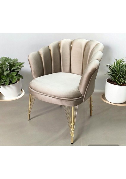 Vizon Kumaşlı Metal Ayaklı Papatya Ofis Dekoratif Koltuk Berjer Tekli Bekleme Koltuğu fırsatları