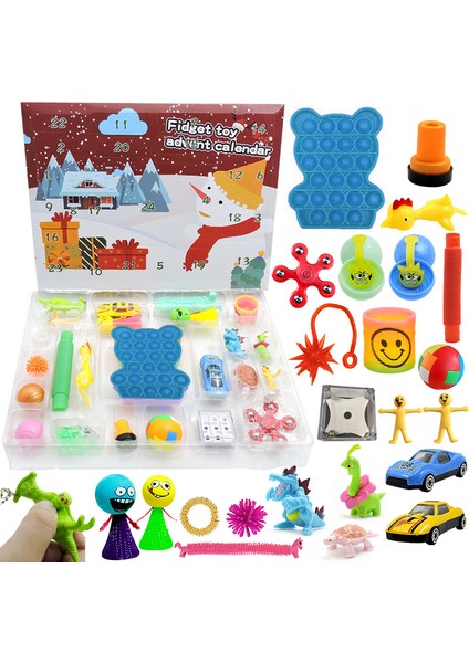 Ayı Kutusu Tarzı 24 Fidget Oyuncak Setleri Advent Takvimi Kutusu Yavaş Yükselen Sıkıştırılabilir Sıkıştırılabilir Çocuk Hediye Erkekler Için (Yurt Dışından)