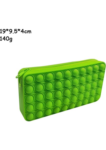 Mavi Stil Pop It Çok Fonksiyonlu Silikon Kırtasiye Kalem Çantası Dekompresyon Basit Dimple Popit Oyuncaklar Sıkıştırma Kabarcık Oyuncak (Yurt Dışından)