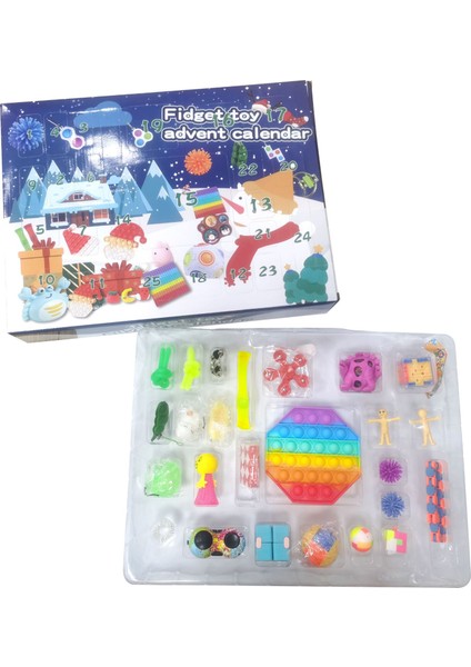 ST010S-1 Stili 24 Fidget Oyuncak Setleri Advent Takvimi Kutusu Yavaş Yükselen Sıkıştırılabilir Sıkıştırılabilir Çocuk Hediye Erkekler Için (Yurt Dışından)