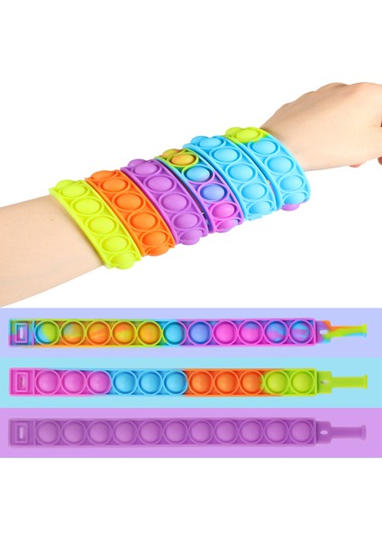 Bordo Tarzı Patlayan Fidget Oyuncaklar Duyusal Bileklik Basın Balonu Basit Çıkıntı Bileziği Giderici Yetişkin Çocuk Hediye (Yurt Dışından) indirimleri