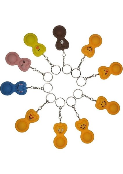 No.19 Tarzı Sevimli Fidget Oyuncaklar Basit Dimple Anime Figürler Dikiş Anahtarlık Sıkıştırılabilir Itme Kabarcık Çocuk Oyuncakları- Brinquedos (Yurt Dışından) indirimleri