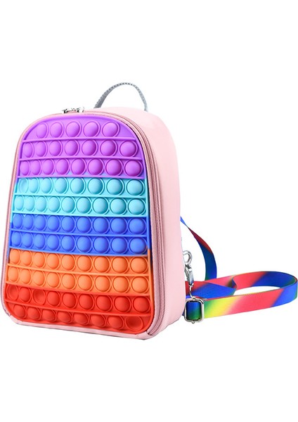 D Stili Yeni Sırt Çantası Pop Silikon Itme Kabarcıklı Sırt Çantası Öğrenci Çantası I Gider Pop Erkek Kız Sırt Çantası Çocuklar Fidget Oyuncakları (Yurt Dışından)