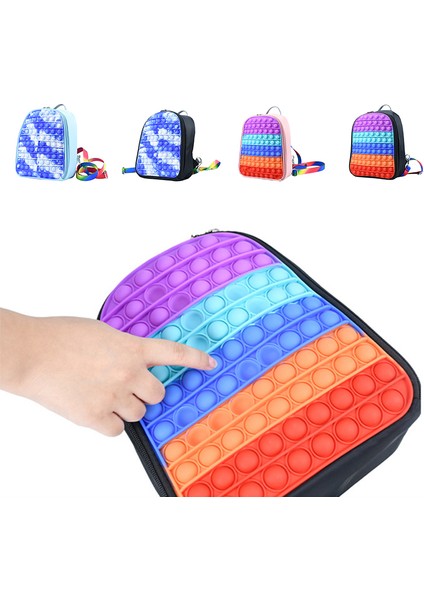 C Stili Yeni Sırt Çantası Pop Silikon Itme Balon Sırt Çantası Öğrenci Çanta Duyusal - Pops Erkek Kız Çocuk Sırt Çantası Çocuk Fidget Oyuncakları (Yurt Dışından) fırsatları