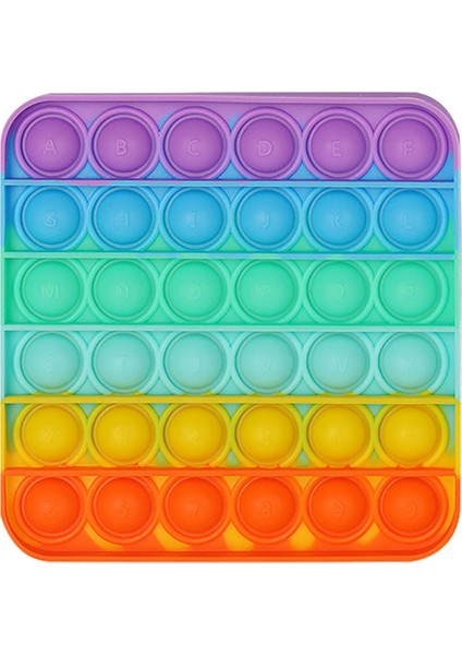 No.7 Tarzı Yeni Renkli Kare Fidget Oyuncak Seti - Çocuklar ve Yetişkinler Için Giderici Pop It Oyuncağı (Yurt Dışından)