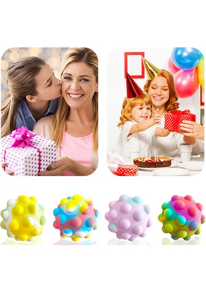 Altın Tarzı 3D Pop Top Itme Kabarcık Fidget Oyuncak Giderici Sıkma Topları Oyunu Hediye Çocuklar ve Yetişkinler Için (Yurt Dışından)