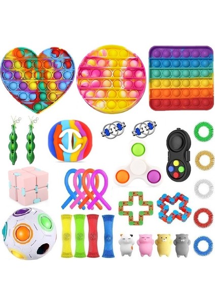 Koyu Kırmızı Tarzı 148 Tasarım Fidget Oyuncak Seti Kutusu Duyusal Fidget Oyuncaklar Paketi Çocuklar Yetişkinler Için Topu Oyuncakları Paketi Антистресс Sıcak (Yurt Dışından)