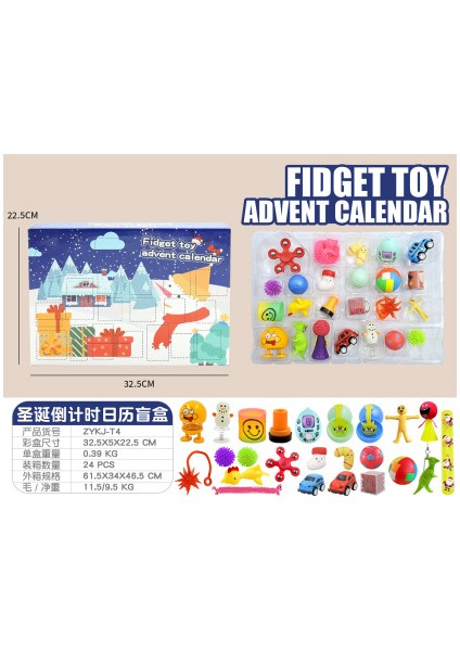 Zykj-T4 Stili 24 Fidget Oyuncak Setleri Advent Takvimi Kutusu Yavaş Yükselen Sıkıştırılabilir Sıkıştırılabilir Çocuk Hediye Erkekler Için (Yurt Dışından)