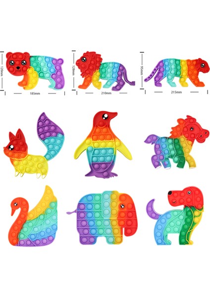 TS60-PK Stili Gökkuşağı Hayvan Dinozor Çocuk Oyunu Topu Sıkma Oyuncakları - Türkiye'deki Başlığı (Yurt Dışından) indirimleri