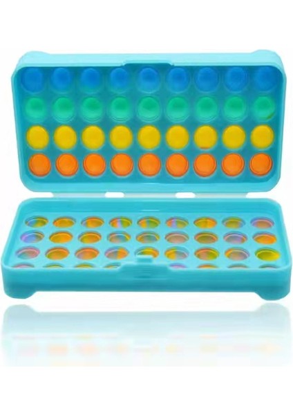 No.8 Stili Büyük Popit Kalem Kutusu Basit Duyusal Silikon Kabarcık Kırtasiye Saklama Çantası Çocuklar Için Giderici Pop It Dikkat Odağı Oyuncak (Yurt Dışından)