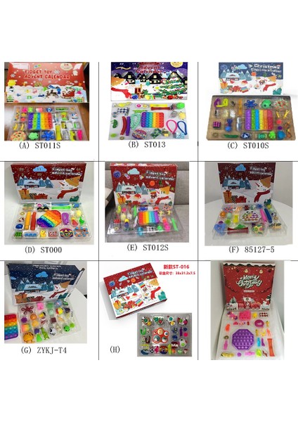 85127-4 Stili 24 Fidget Oyuncak Setleri Advent Takvimi Kutusu Yavaş Yükselen Sıkıştırılabilir Sıkıştırılabilir Çocuk Hediye Erkekler Için (Yurt Dışından)