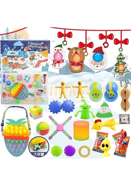 85127-3 Stili 24 Fidget Oyuncak Setleri Advent Takvimi Kutusu Yavaş Yükselen Sıkıştırılabilir Sıkıştırılabilir Çocuk Hediye Erkekler Için (Yurt Dışından)