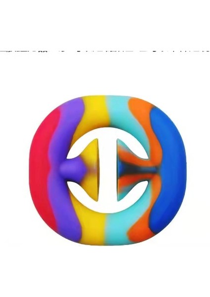 Fildişi Tarzı Gökkuşağı Balon Patlamaları Çocuklar Fidget Oyuncakları Duyusal Özel Ihtiyacı - Giderici Sıkıştırılabilir Basit Dimple Fidget Oyuncak (Yurt Dışından)