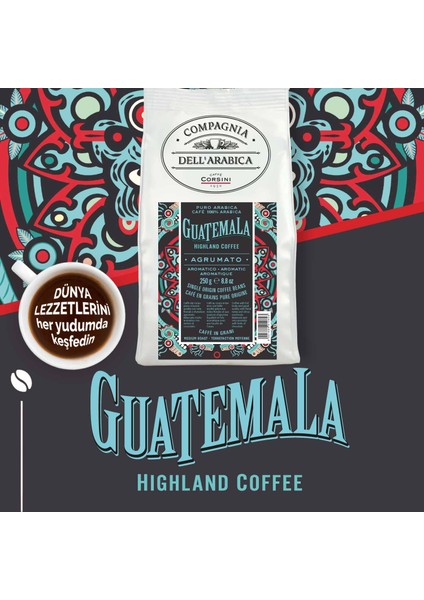 Guatemala %100 Arabica Çekirdek Kahve 250 gr fiyatları