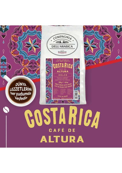 Kosta Rika Altura %100 Arabica Çekirdek Kahve 250GR fiyatları