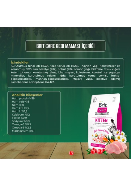 Tahılsız Healthy Growth Tavuk Hindili Yavru Kedi Maması 7kg