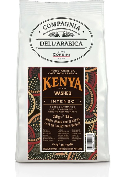 Kenya %100 Arabica Çekirdek Kahve 250 gr