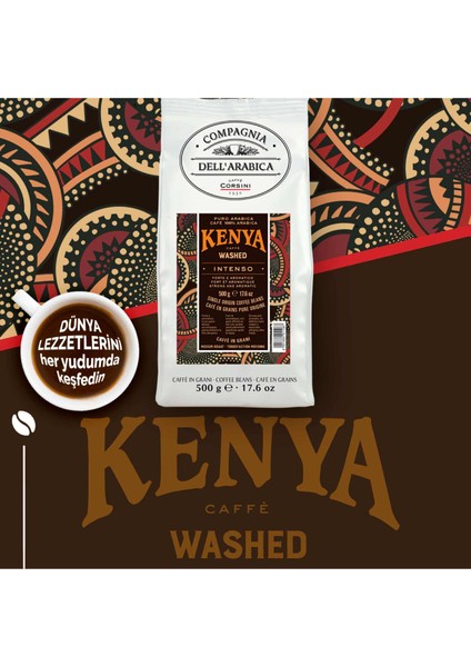 Kenya %100 Arabica Çekirdek Kahve 250 gr fiyatları