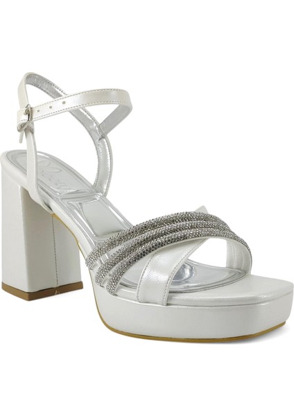 1018 1 25YA Kadın Abiye Ayakkabı Sedef