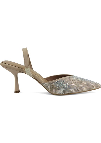 208 25YA Kadın Abiye Ayakkabı Bej modelleri