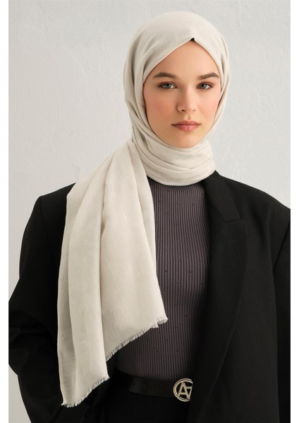 Tensel Yün Monogram Desen Şal 07