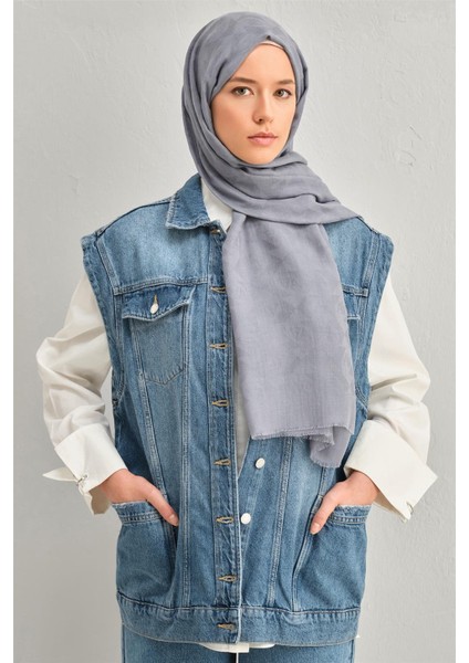 Tensel Yün Monogram Desen Şal 30