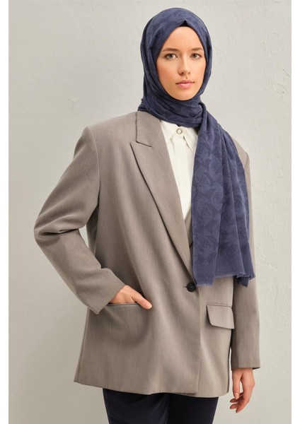 Tensel Yün Monogram Desen Şal 32