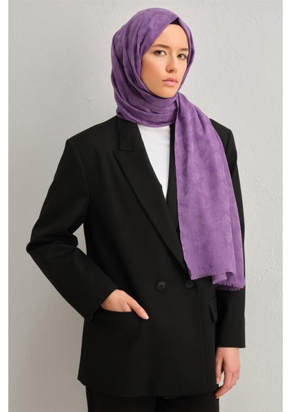 Tensel Yün Monogram Desen Şal 28