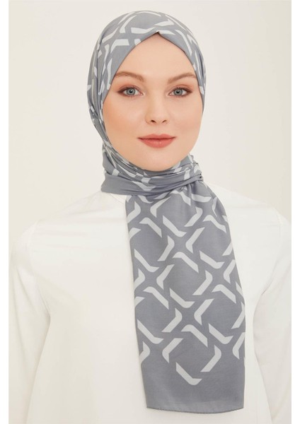 Trend Defne Şal 5762 - 06 Gri - Beyaz
