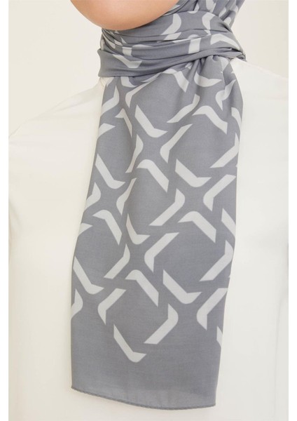 Trend Defne Şal 5762 - 06 Gri - Beyaz fiyatları