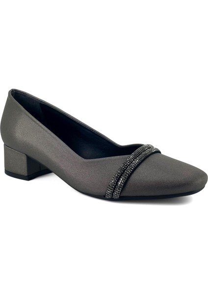 018 017 25YA Kadın Abiye Ayakkabı Platin