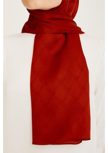 Trend Jan Jan Bordo Monogram Desenli Jakar Şal 6 - 21098 fiyatları